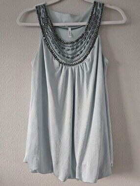 Studio Y Womens Y2K Beaded Halter Top